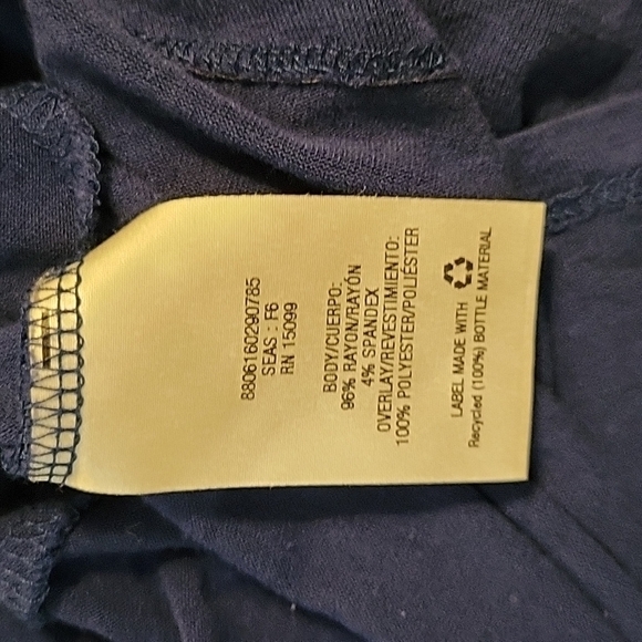 3/$30 Metaphor Blue Sleeveless Chiffon Overlay Swing Slip Top - Picture 6 of 9